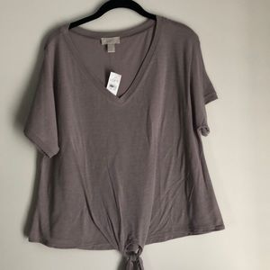 Loft Outlet tie front tee
